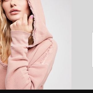 Free People Summer Dreams Pullover Hoodie, Rose